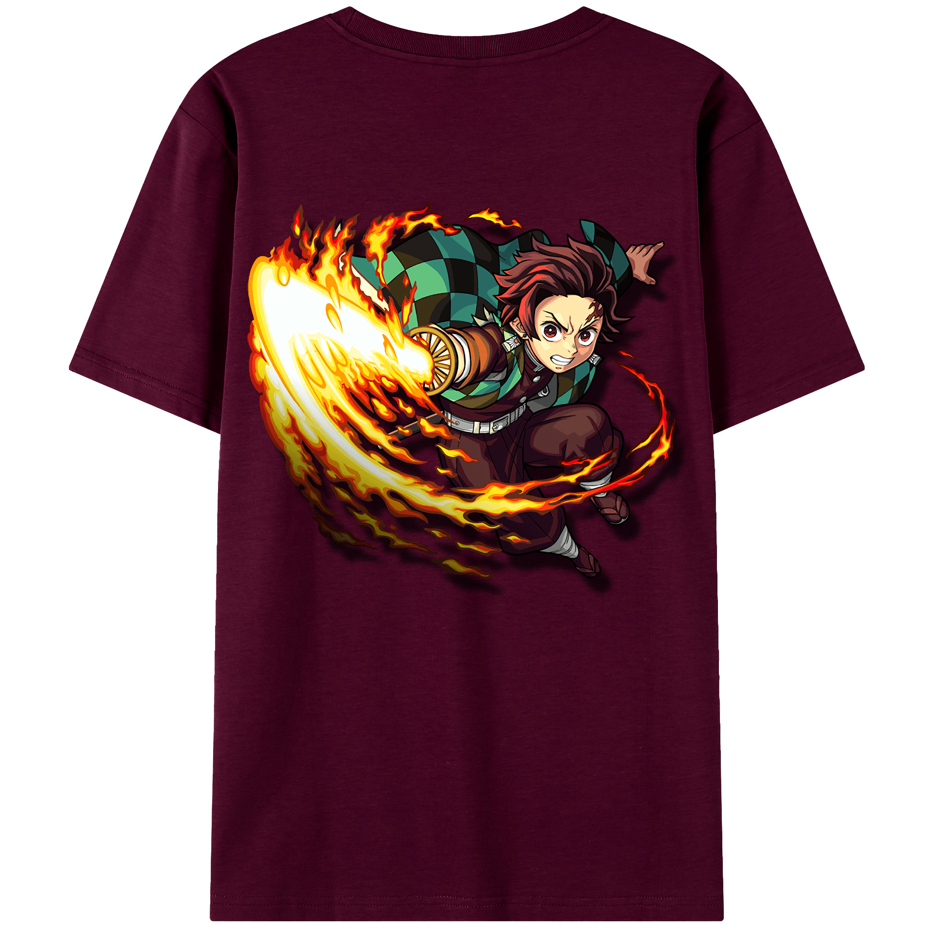 （画像用） 鬼滅の刃 竈門 炭治郎／かまど たんじろう Kamado Tanjirou レディース半袖Tシャツ(バックプリント)